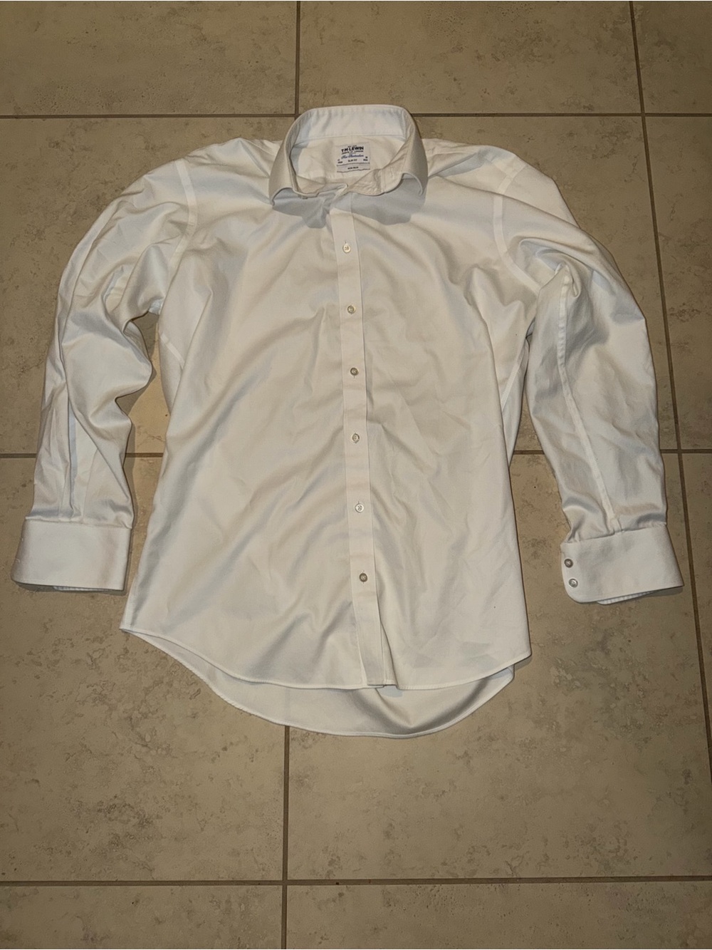 T.M. Lewin Men's White Non-Iron Slim Fit Dress Shirt